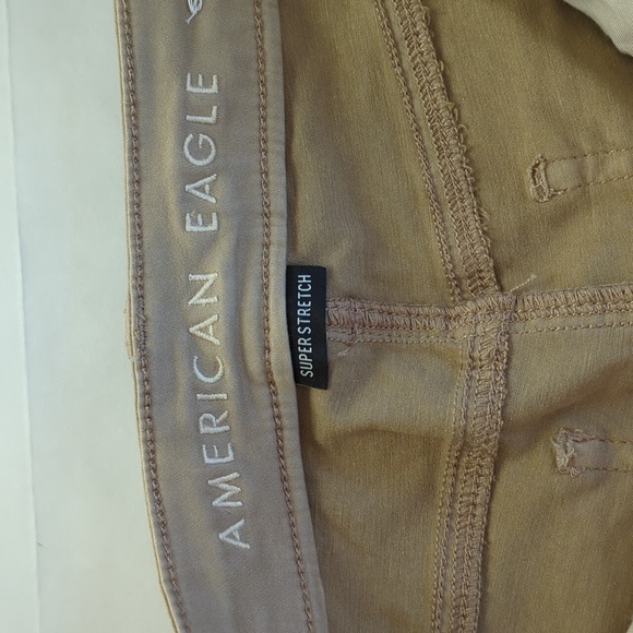 AEO Super Stretch Hi-Rise Jegging 2R Tan Brown Pockets - Picture 3 of 16